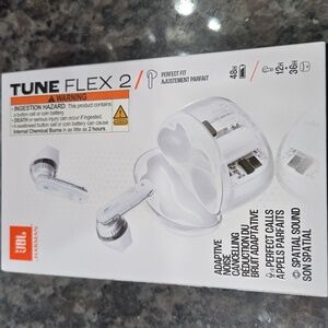 JBL White Tune Flex 2 Wireless Earbuds